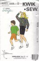 Kwik Sew Sewing Pattern 1919 Childs Shirt Shorts Size 8-14 UNCUT - $4.79