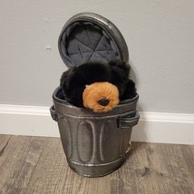 Folkmanis Bear In Garbage Trash Can Hand Puppet Plush Stuffed Animal Toy 9” - $11.87