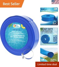 Durable 1-1/2&quot; x 100&#39; Pool Backwash Hose with Clamp - Ideal for Maintenance - $700.57 MXN