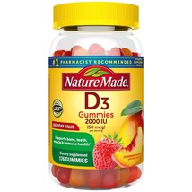 Nature Made Vitamin D3 2000 IU (50 mcg) Gummies, 176 Count for Bone Health..+ - $25.73