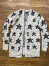 * American Eagle Outfitters duster Sweater cardigan White Stars Long Sle... - £6.73 GBP