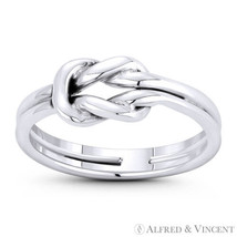 Square Loop Knot Charm 925 Sterling Silver Sailor&#39;s Seaman&#39;s Love Promis... - €18,60 EUR