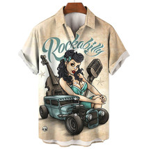 Rockabilly Hot Rod Pinup shirt for men - £23.09 GBP