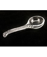 Vintage Glass Condiment/Jelly Spoon, 2  Flat Bowl, Ribbed Handle - $20.10 CAD