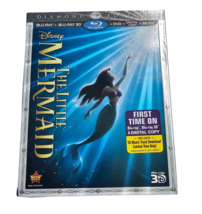 Disney The Little Mermaid Blu-ray 3D DVD Digital 2013 NEW with Slipcover - £46.60 GBP