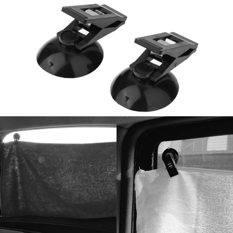 2 Pcs/Lot Car Window Mount Suction Sucker Clips Hook Holders For  Shade Curtain  - £54.50 GBP