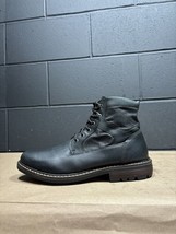 Crevo Reginald Black Leather And Canvas Combat Casual Boots Men’s Sz 9 - $44.96