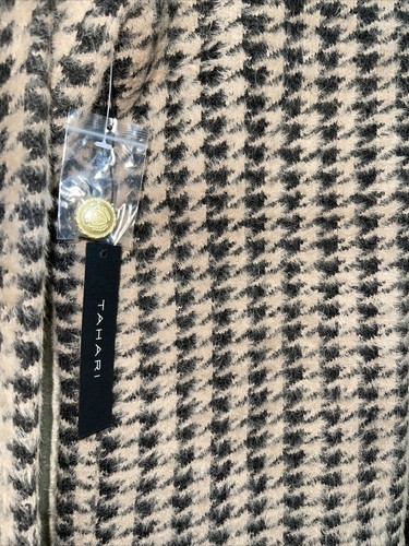 TAHARI brown/black  Long Sleeve Cardigan With gold Button and Pockets sz s new Item image 5