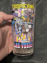 Vintage Las Vegas Drinking Acrylic Cup - Tropicana hilton flamingo aladdin rio - £14.90 GBP