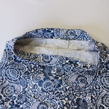 Elastic Waist Women's 14 Blue/White Cotton Blend Floral Pull-On Skirt Waist 36" image 11