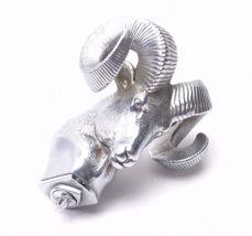 Vintage Dodge Ram Hood Ornament Chrome Horns Metal 1981-1993 Ram Charger... - $91.64