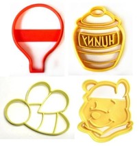 Winnie The Pooh Bee Hunny Honey Pot Balloon Set Of 4 Cookie Cutters USA PR1064 - £8.77 GBP