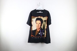 Vtg 90s Mens XL Faded Spell Out Vince Gill Band Short Sleeve T-Shirt Black USA - £46.70 GBP