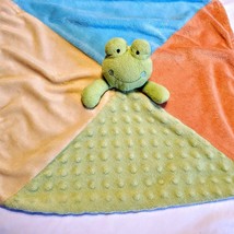 Koala Baby Frog Lovey Security Blanket Orange Blue Green Yellow Polka Minky Dot - $24.74
