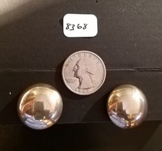 Vintage Clip on Silver Tone Mirror Finish Ball Earrings - $4.99