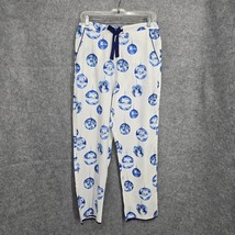 Cyberjammies Womans Pajama Pants Size 10 (UK 12) White Blue Drawstring Waist NWT - $39.26