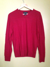 NWT Tahari Pure Luxe 100% Cashmere Men&#39;s Deep Red V Neck Sweater L $245 - £134.26 GBP