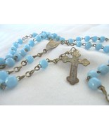 Praying rosary with beads in light blue Murano glass Made in Italy Origi... - £25.17 GBP