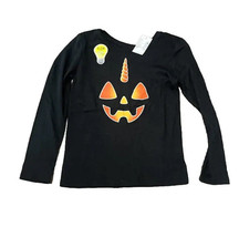 NWT Children’s Place Black Unicorn Pumpkin Face Graphic Tee Small S - £7.92 GBP