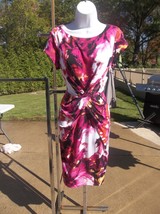 Nwt Liz Claiborne Pink, White Orange Print Fab Dress S - £15.55 GBP