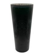 Starbucks Cold Cup NO STRAW Stainless Black W Green Gradient Color 24oz - $14.99