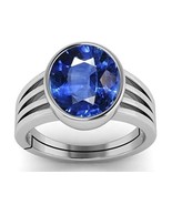 Anillo de plata Neelam natural con piedra preciosa de zafiro azul de 5,0... - $44.84