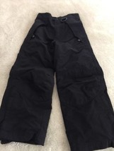 Athletic Works Boys Black Snow Pants Adjustable Snap Waist Pockets 6-7 - $17.15