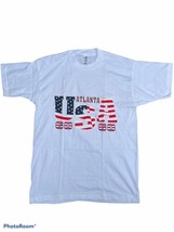Vintage Union Underwear White T-Shirt Size Large 42-44 USA  Atlanta ‘96 ... - $16.34