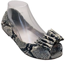 Womens Shoes BLOCH Python Print Leather Ballerina Flats Size 38 7 1/2M - $26.99