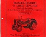Massey Harris 55 Diesel Tractor Repair Parts List 1952 Form 680 145 M1 - $39.56