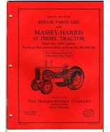 Massey Harris 55 Diesel Tractor Repair Parts List 1952 Form 680 145 M1 - £31.00 GBP