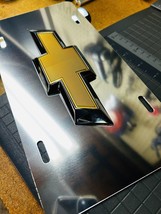 OEM Custom 3D Chevy Bow Tie License Plate Chrome Tahoe Camaro Corvette I... - $99.99