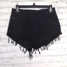 KanCan Cutoff Shorts Womens Size 5 W26 Black Shorts Fringe Festival Boho... - $19.99
