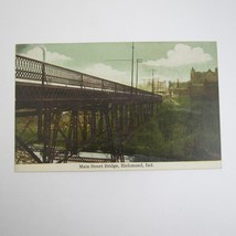 Antique Richmond Indiana Postcard Main Street Bridge circa 1910 UNPOSTED - £7.91 GBP