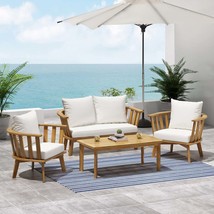 Acacia Wood Patio Furniture Set with Cushions - $831.99