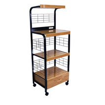 Tall Kitchen Cart w/Microwave, Drawer &amp; Outlet - $4,093.30 MXN