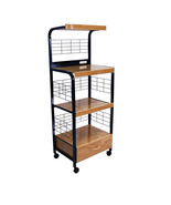 Tall Kitchen Cart w/Microwave, Drawer &amp; Outlet - $4,093.30 MXN