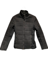 Postcard women&#39;s Black fitted Ribbed Quilted Luxury Jacket Belfe Italy U... - $53.67 CAD