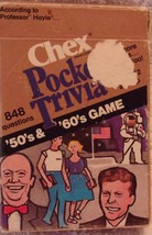 Vintage Chex Pocket 50’s &amp; 60’sTrivia Card Game Series 9 1984 - $56.91 MXN