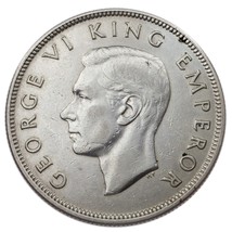 1937 Nouvelle-Zélande Argent 1/2 Couronne En XF État Km #11 - $1,252.89 MXN