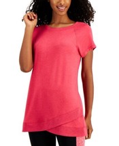 allbrand365 designer Womens Activewear Short-Sleeve T-Shirt,Flam Pink Od,Small - £38.81 GBP