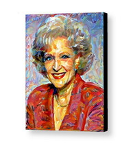 Framed Abstract Betty White 8.5X11 Art Print Limited Edition w/signed COA - $19.19