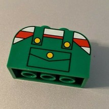 Lego 1Stk Stone / Arch 2x4x2 Green Printed On 4744px7 - $1.00