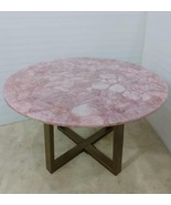 Pink Rose Quartz Table Top Home Decor Trendy Crystal Accents for interior - $2,678.39 CAD