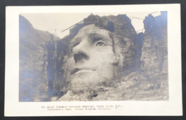 1924-1949 AZO RPPC Jefferson&#39;s Head Mount Rushmore Black Hills SD Photo Postcard - £18.20 GBP