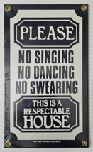 1986 Ande Rooney Porcelain Sign &quot;No Swearing No Dancing House&quot; New In Package - £15.19 GBP