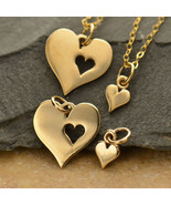Heart Jewelry Charm with Heart Cutout Set - Bronze 16x13mm - $462.23 MXN