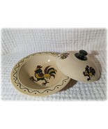 Metlox California Provincial Green Rooster Poppytrail Covered Serving Bowl w/lid - $46.54