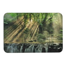 Mondxflaur Jungle Non Slip Bathroom Mat for Shower Quick Dry Diatom Mud Rugs - £15.17 GBP