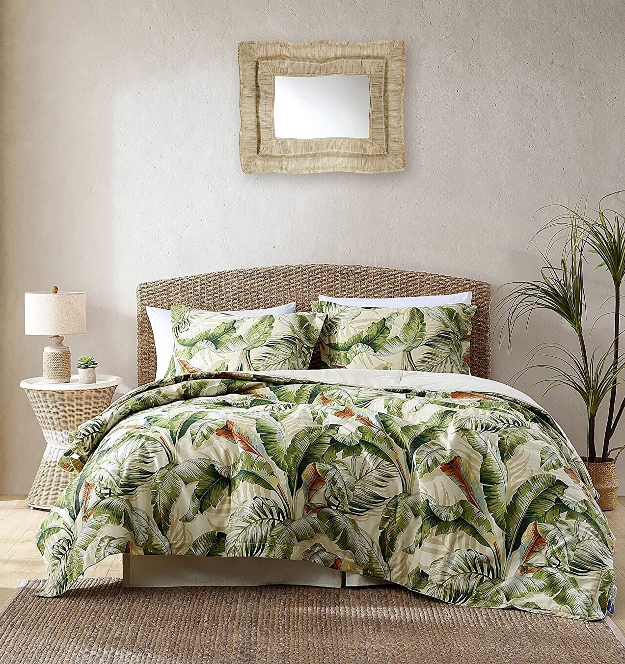 Tommy Bahama® Palmiers King 3PC Duvet Cover and Sham Set Tropical Leaf Green - £115.51 GBP
